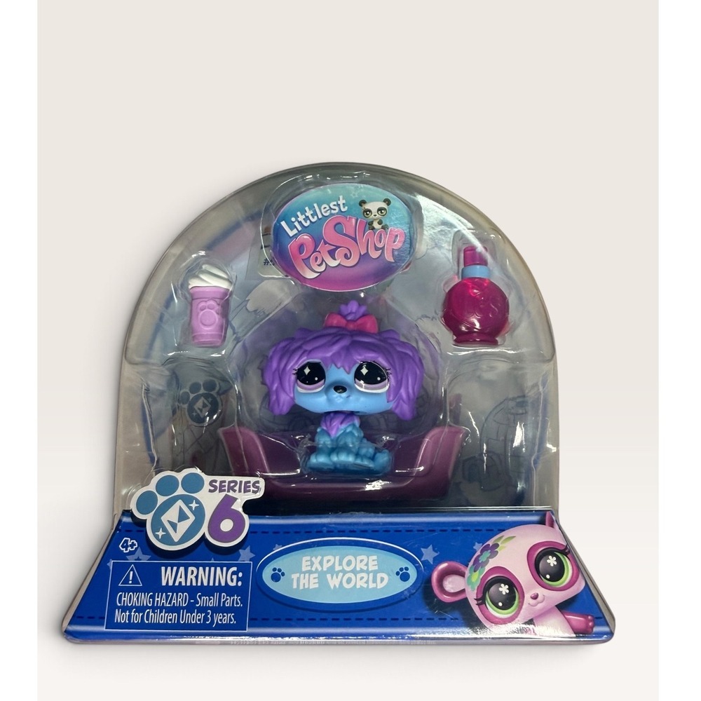 Littlest Pet Shop Series 6 Explore the World Maltese Puppy & Accessories NEW